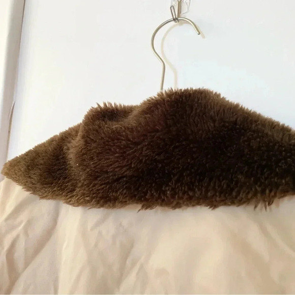 Vintage Sears Bomber Jacket Coat Work Lesirue Fur Collar Tan Brown Oversized - Picture 12 of 13